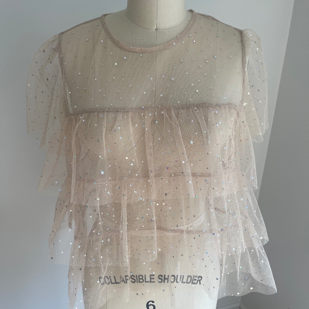 Ruffle Nylon Blouse